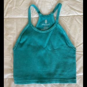 nwot free people happiness runs long crop tank